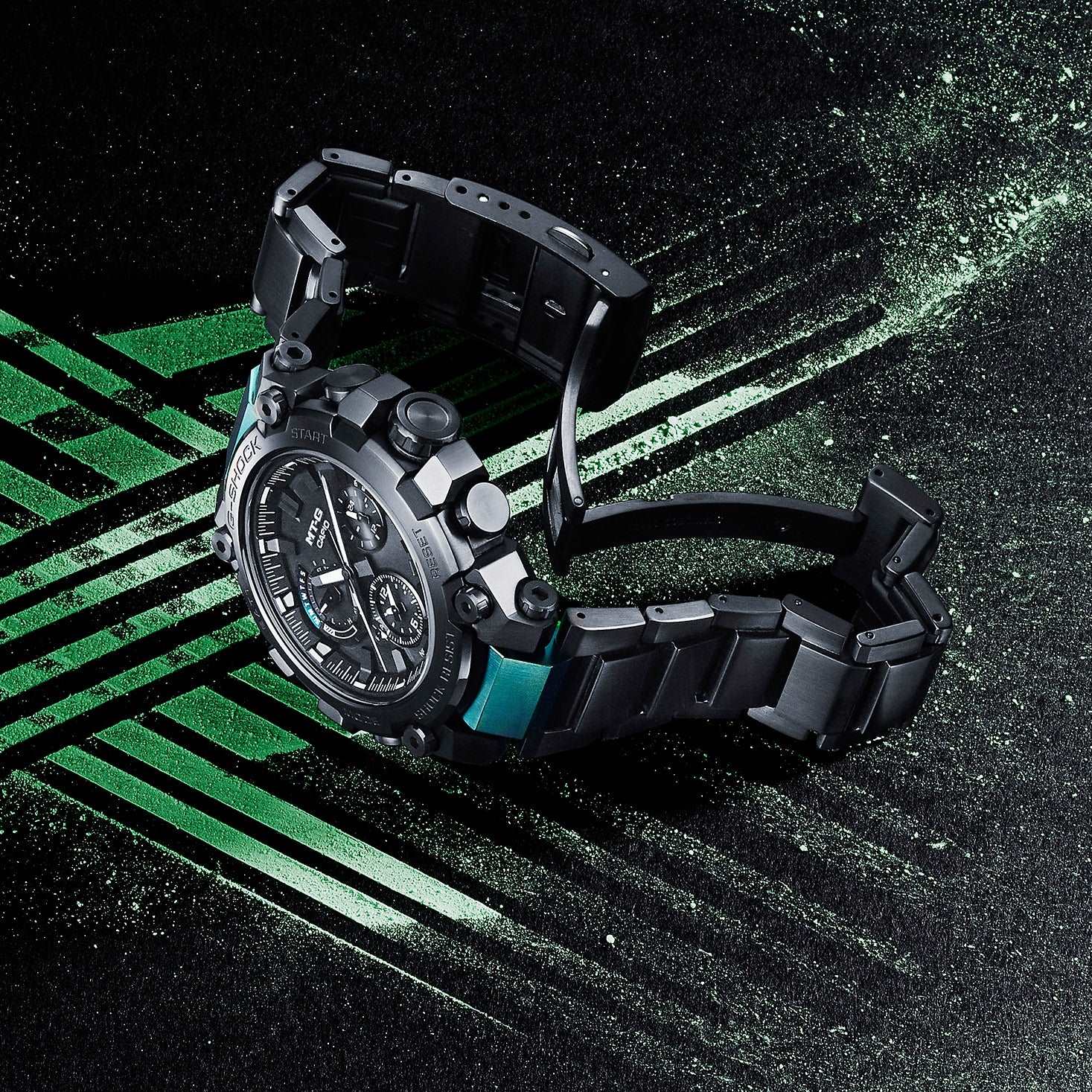 Casio G-Shock MTG-B3000 系列綠色指針手錶 (MTG-B3000BD-1A2)