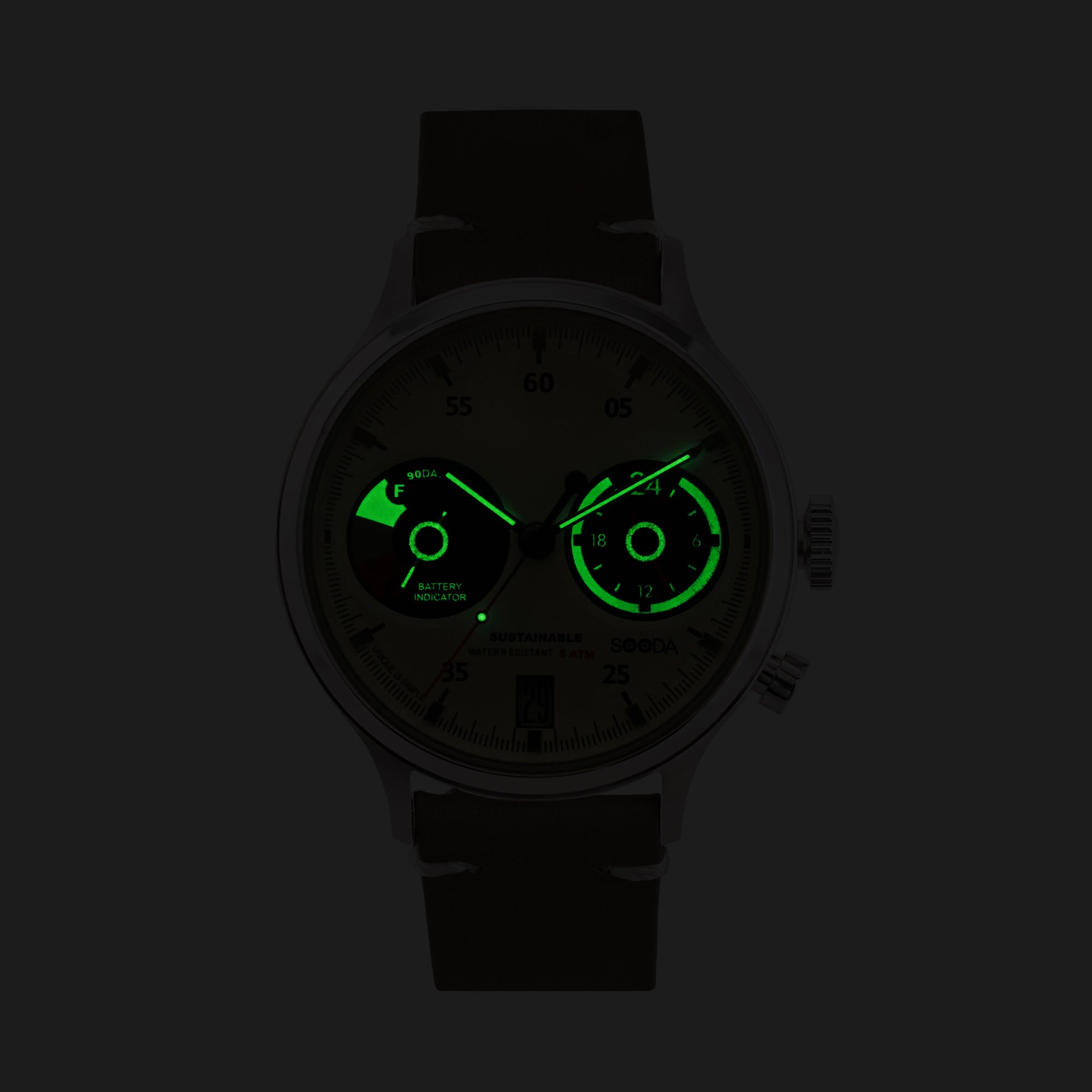 TACS Sooda 太陽能熊貓面手錶深棕色版 (TS2302B)