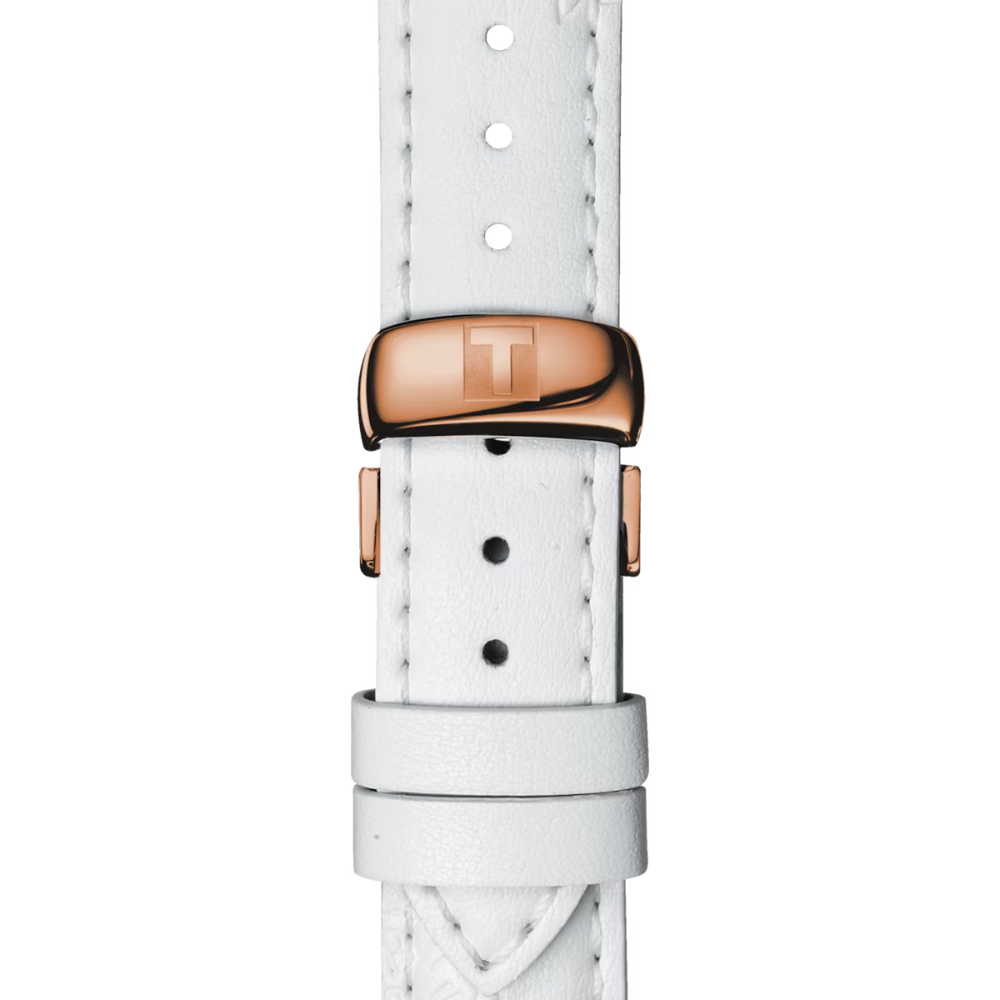 TISSOT天梭 心媛系列開芯鏤空機械腕錶-白 (T0502073701705)