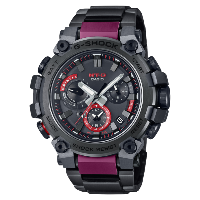 Casio G-Shock MTG-B3000 系列紫紅色指針手錶 (MTG-B3000BD-1A)