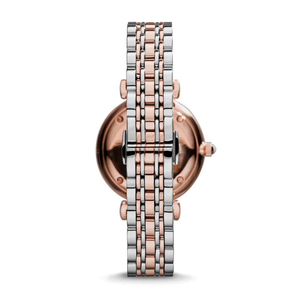 Emporio Armani 羅馬時尚晶鑽簡約女仕鋼帶腕錶 (AR1840)