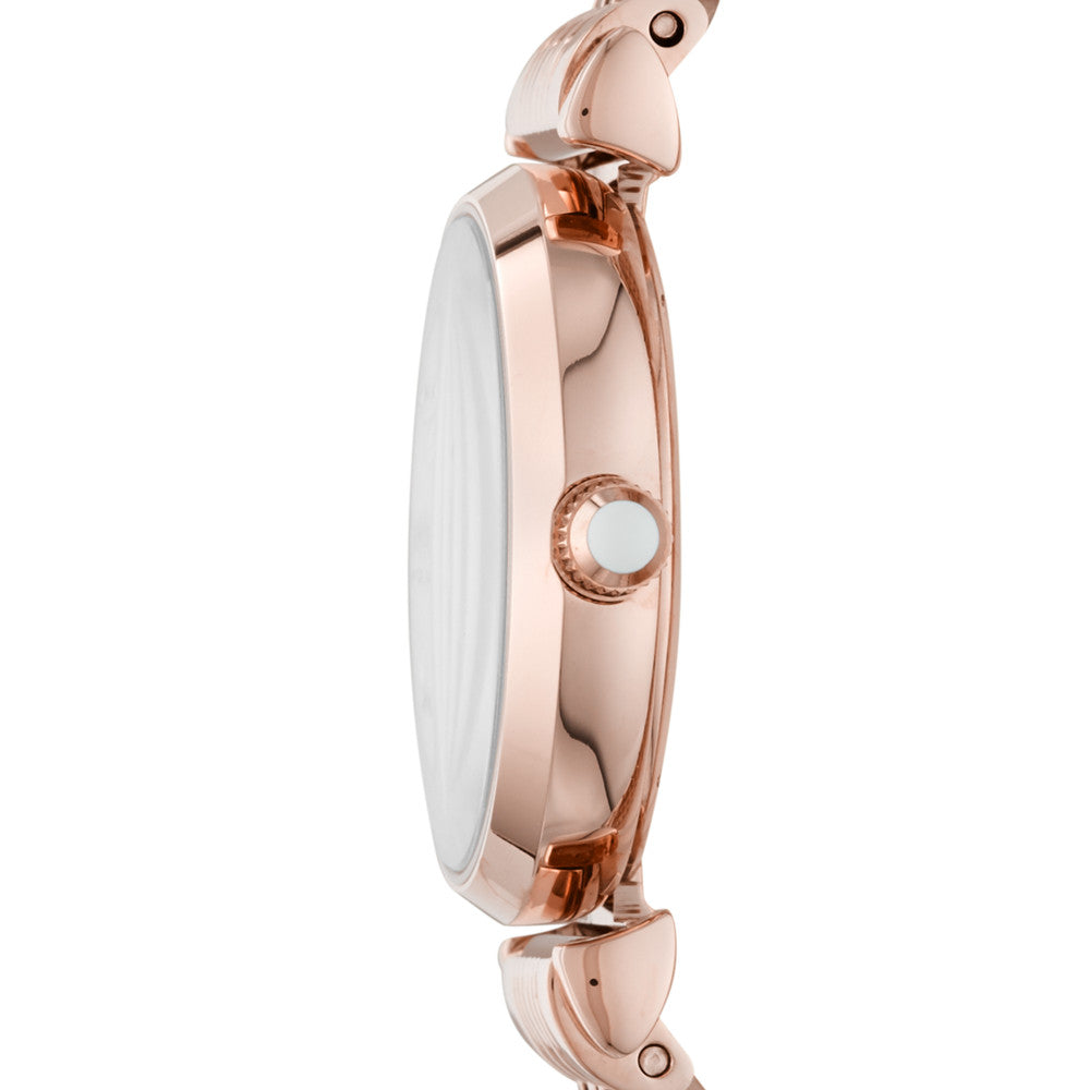 Emporio Armani 晶鑽風格優質女性腕錶-玫瑰金 (AR11316)