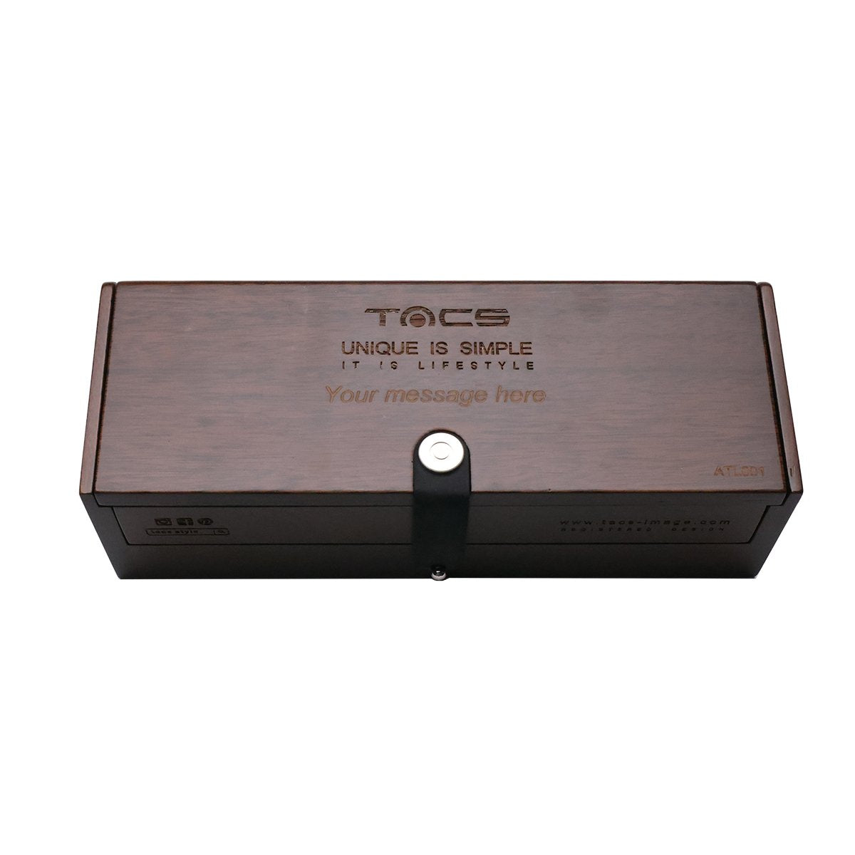 Tacs ATL 雙鏡頭古董相機錶皮帶 (2002B) 金色鋼帶 限量木盒套裝
